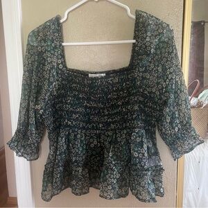 American Eagle - Floral Cropped Blouse / Top